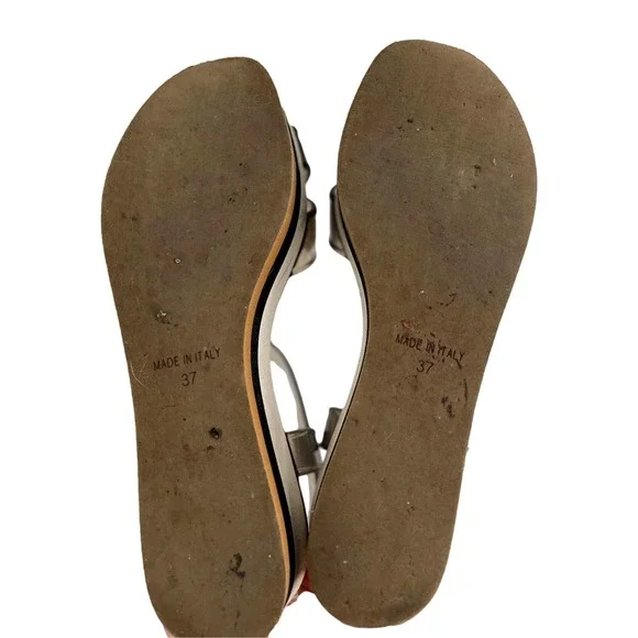 Fendi Black White & Tan Flat Platform Sandal  European Size 37  EUCEUC - Picture 12 of 12